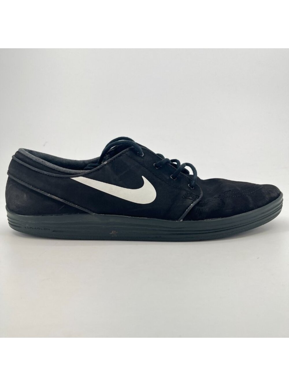 Nike SB Lunar Stefan Janoski Mens Size 10 Black Athletic Skate Shoes Sneakers